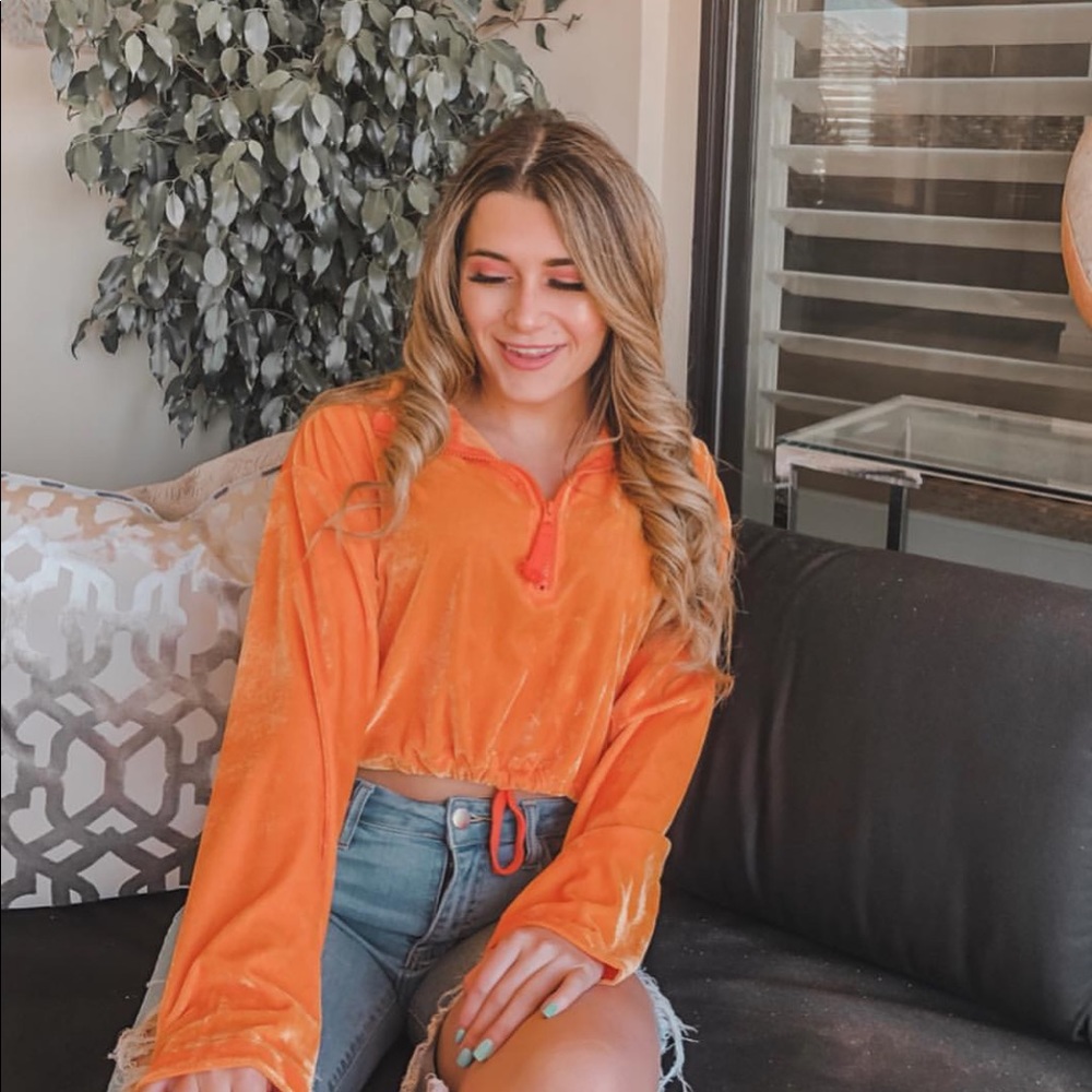 Neon orange sweater